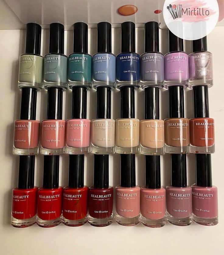 colorful nail polish bottles